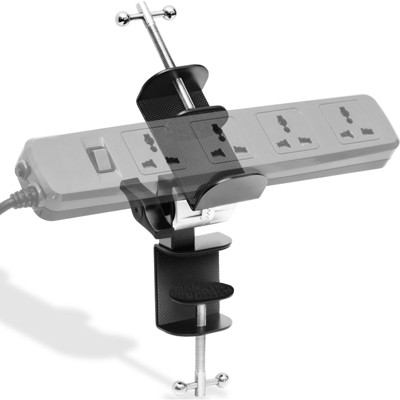 Liquid Stands Piano Stand Power Strip Mount - Fits 1" to 3.4" - Piano Desk Clamp Power Strip Holder - Sturdy Table Clamp Mount and Cable Management