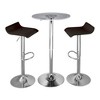 3-Piece Bar Height Dining Set with Adjustable Table and 2 Upholstered Stools - 2 of 4