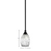Toltec Lighting Any 1 - Light Pendant in  Matte Black with 5" Black Fusion Shade - 2 of 2