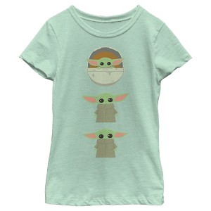 Girl's Star Wars: The Mandalorian The Mandalorian The Child Tiny Smile For You T-Shirt - 1 of 4