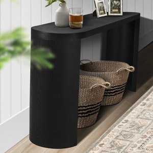 APRILSOUL 60'' Thick Top Entryway Table, Curved Legs, Support The Installation Of Inward-facing - 1 of 4