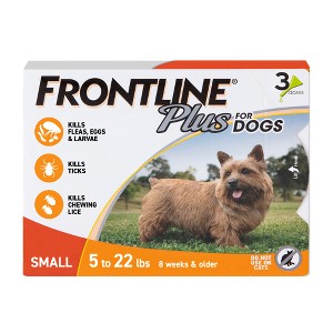 Frontline Plus Flea and Tick Treatment for Dogs - 3 doses - 1 of 4