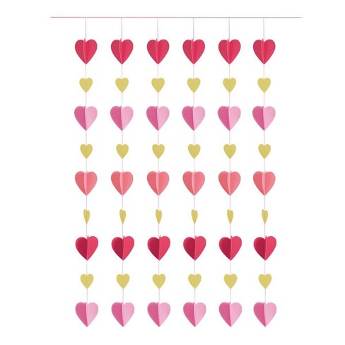 6ct Diy Valentine S Paper Heart Streamer Spritz Target