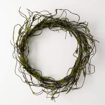 Sullivans Artificial 26.5" Mossy Twig Wreath