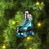 4.5" Christmas Glass Roller Skate Ornament Silver/Blue - Wondershop™ - 2 of 3
