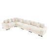 Aukfa 4-Seater Oversized Cloud Modular Sectional Sofa , Corduroy Fabric, Extra-Thick Armrests,  Easy Assembly, Ergonomic，Cream - 2 of 4