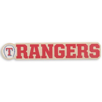 MLB Texas Rangers Chunky Wood Wall Sign