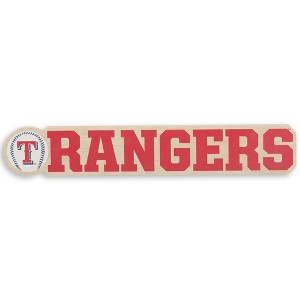 MLB Texas Rangers Chunky Wood Wall Sign: Sports Decor, Horizontal Panel - 1 of 4