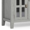 72" Solid Wood TV Media Stand with Handcrafted Finish, Cord Management, and Tempered Glass Doors for Living Room and Bedroom - 4 of 4