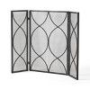3-Panel Steel Modern Mesh Fireplace Screen Decor Cover Child Baby Pets Safty Fire Folded Doors-Christopher Knight Home - 2 of 4