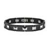 Black Bow Jewelry Men's Tungsten & Black Ceramic 10mm Polished Link Bracelet, 8.5 Inch - 3 of 4