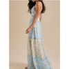 Mocamel  Women Y2k Boho Maxi Dress Floral Print Spaghetti Strap Sleeveless V Neck Cami Long Dress Summer Lace - 2 of 4