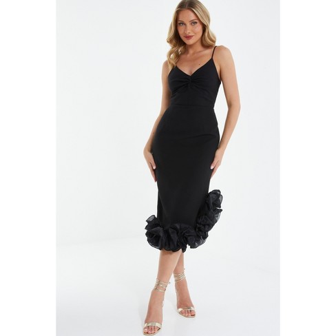 Women's Satin Ruched Mini Slip Dress - Cupshe-xl-black : Target