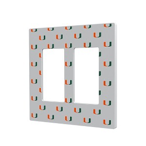 NCAA ACC Universities Fashion Pattern Hidden-Screw Light Switch Plate for Double Rocker - 1 of 4