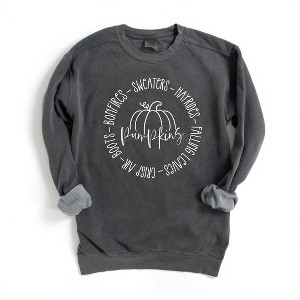 Simply Sage Market Women's Garment Dyed Graphic Sweatshirt Fall Bucket List - 1 of 2