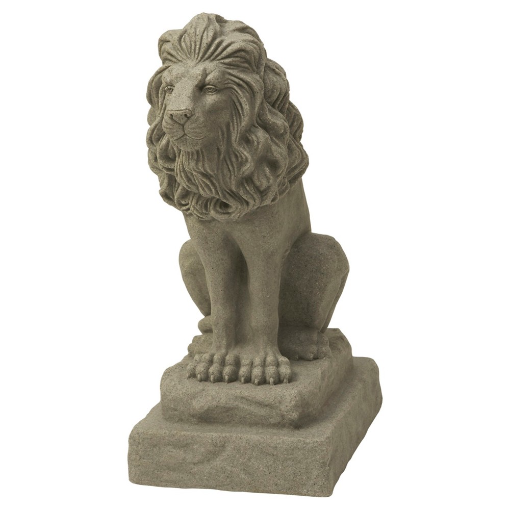 Photos - Other Decoration 28.13" Resin Lion Statuary - Sand - Emsco