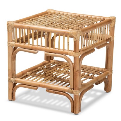 Wicker side best sale table target