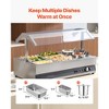 VEVOR Electric Soup Warmer, Two 6.34QT Pots & Six 1/3 Pans, Stainless Steel Commercial Food Warmer with 86~185°F Adjustable Temp, Silver - 3 of 4