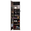BDELITE 65" Full Length Mirror 360° Swivel Jewelry Cabinet-15.75*15.75*64.96 Inch, Brown - 4 of 4