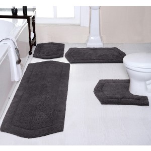 Waterford Collection Cotton Tufted Set of 4 Bath Rug Set - Home Weavers - 1 of 4