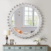 KWPZQEB Wooden Framed Wall Mirror, Round Gear Shape Bathroom Vanity Mirror for Decor, Vanity, Entryway, Living Room - 2 of 4