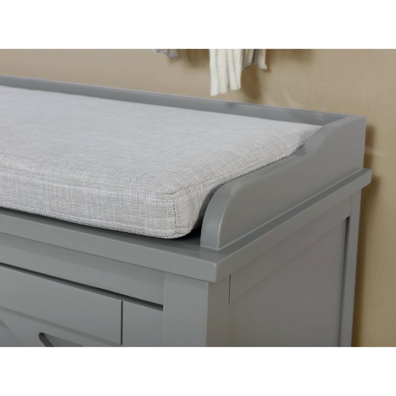45&#34; Middlebury Wood Storage Bench with Cushion Gray - Alaterre Furniture, 6 of 10