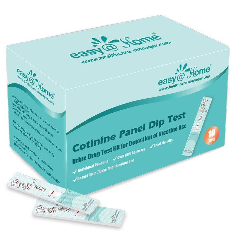 easy@Home Nicotine Cotinine Urine Panel Test Strips Kit - 10ct, 3 of 10