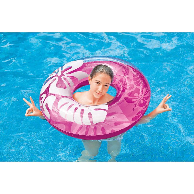 Intex 36 Inch Transparent Inflatable Round Swimming Pool Ring Float (2 Pack), 3 of 7