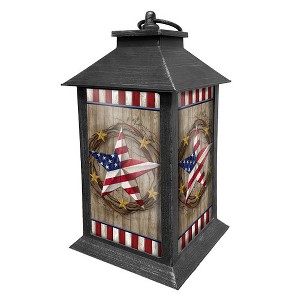 Briarwood Lane Everyday Lantern 13.5" x 5.5" x 5.5" American Barn Star Lantern - 1 of 3