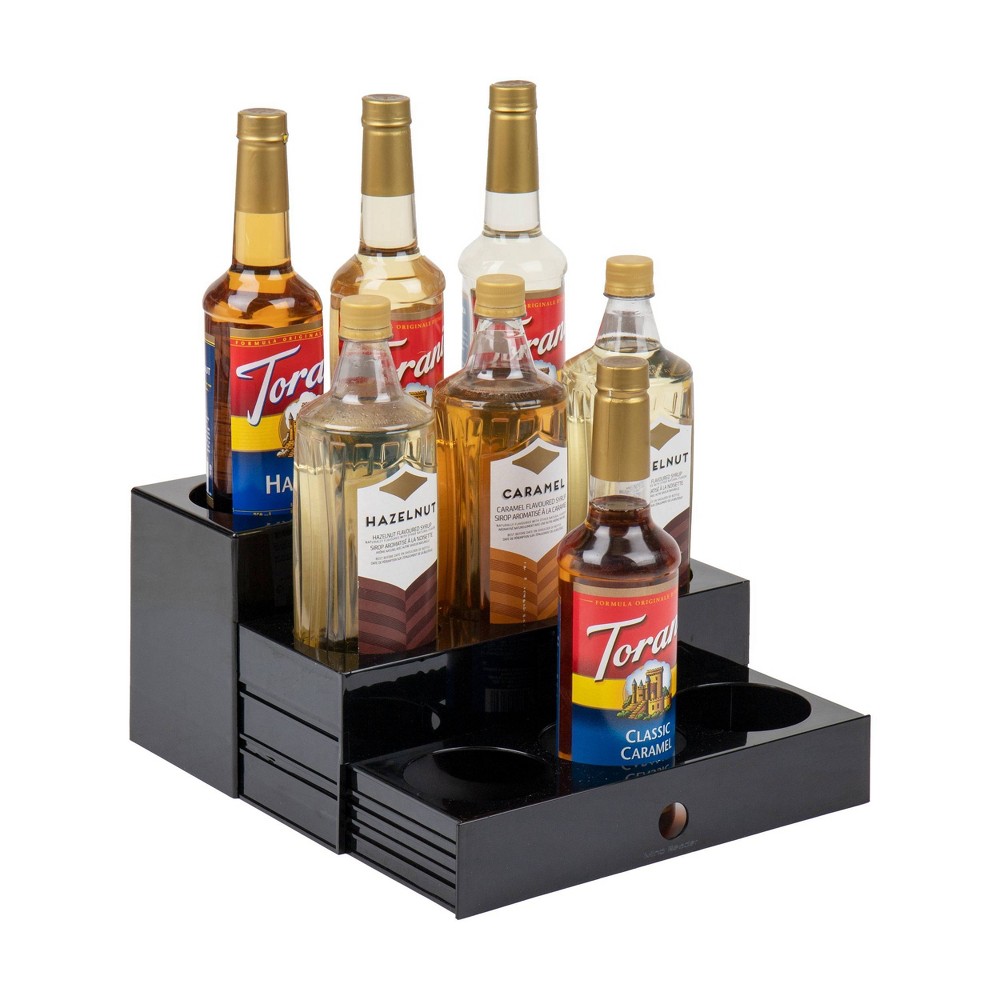 Mind Reader Coffee Syrup Station Black