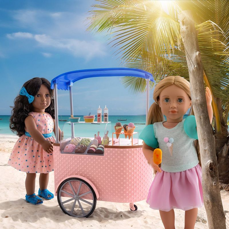 Our Generation Two Scoops Ice Cream Cart Accessory Set for 18&#34; Dolls, 4 of 10