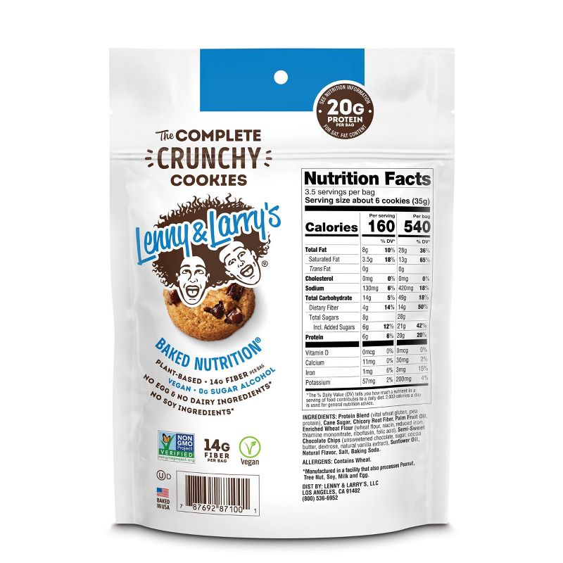 Lenny &#38; Larry&#39;s Crunchy Cookies - Chocolate Chip - 4.25oz, 3 of 5