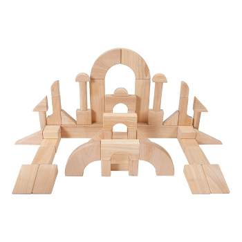 Kaplan Early Learning Durable Wooden Unit Blocks for Building and Block Play - Set I