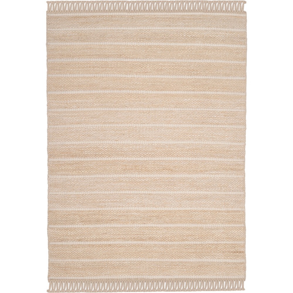 4'x6' Nita Solid Woven Rug Ivory/Ivory - Safavieh