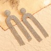 SOHI Women's Silver Bling Drop Earrings - 2 of 3
