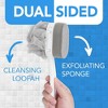Impresa Extra Long Handled Scrub Brush for Shower with Loofah & Exfoliating Sponge for a Radiant Glow - 2 Pack - 2 of 4