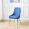 Vynxaria Upholstered Armless Accent Chairs Set of 2 - Classic Design with Stainless Steel Legs - 4 of 4