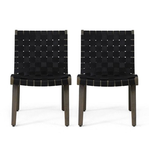 Woven leather deals chair target