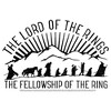 Juniors Womens Lord of the Rings Fellowship of the Ring Mountain Silhouettes T-Shirt - image 2 of 4