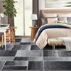 Washable Machine  Rugs Modern Geometric Patchwork Area Rug for Living Room Indoor Rugs for Bedroom, Throw Carpet for Dining Room Office Black - 2 of 4