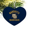 Marquette University Golden Eagles Heart Love Wood Christmas Tree Holiday Ornament - 2 of 3