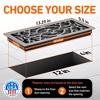 Home Intuition Victorian Floor Vent Cover 4X12 Inch Floor Register with Mesh Cover Trap Heat and Air Walkable Metal Vent for HVAC Duct,Light Grey - 4 of 4