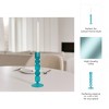 Glass Taper Candle Holder - Elegant Glass Candlestick - Decorative Home & Office Accent - Stylish Modern Design for Living Room & Bedroom - 4 of 4
