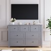 Set of 2 Dresser for Bedroom, 7 Chest of Drawer Dresser Organizer, Wood Storage Cabinet for Living Room, Closet Storage, Entryway, Hallway - 4 of 4