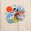 Women's - Disney - Mikey Ski Graphic Lightweight French Terry Wide Neck Long Sleeve Shirt - 2 of 4