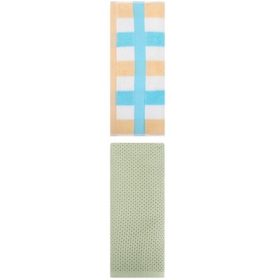REGALWOVEN Cotton Soft Absorbent Bathroom Hand Towel for Kitchen Hotel and Spa 13" x 30"/13" x 29" 2 Pcs