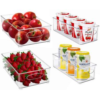 Sorbus Clear Storage Bins For Kitchen Pantry, Fridge & More (4 Pack Variety)