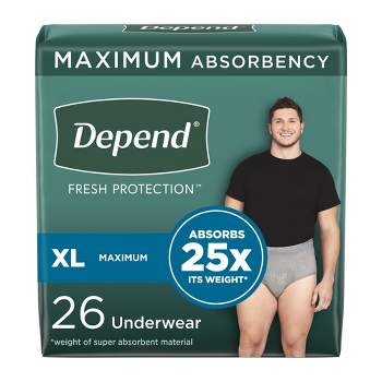 Prevail Men's Daily Underwear Adult Underwear XL Heavy Absorbency
