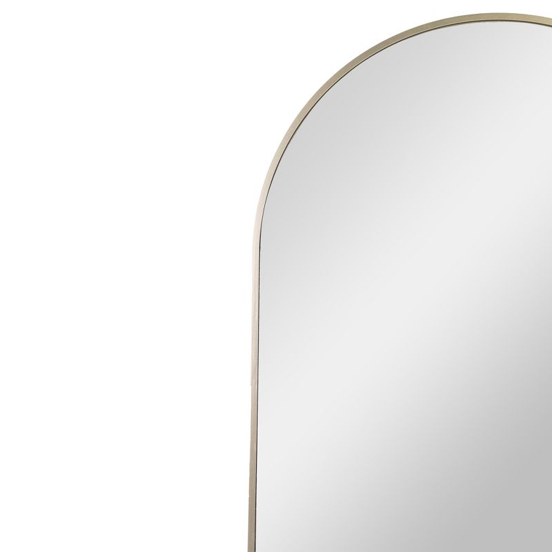 Northlight 36" Gold Framed Modern Arched Wall Mirror, 3 of 4