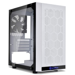 SilverStone Technology SST-PS15W-G (White + Tempered Glass Window) Micro-ATX, Mini-DTX, Mesh Front Panel, Steel Body, Tempered Glass Side Panel - 1 of 4